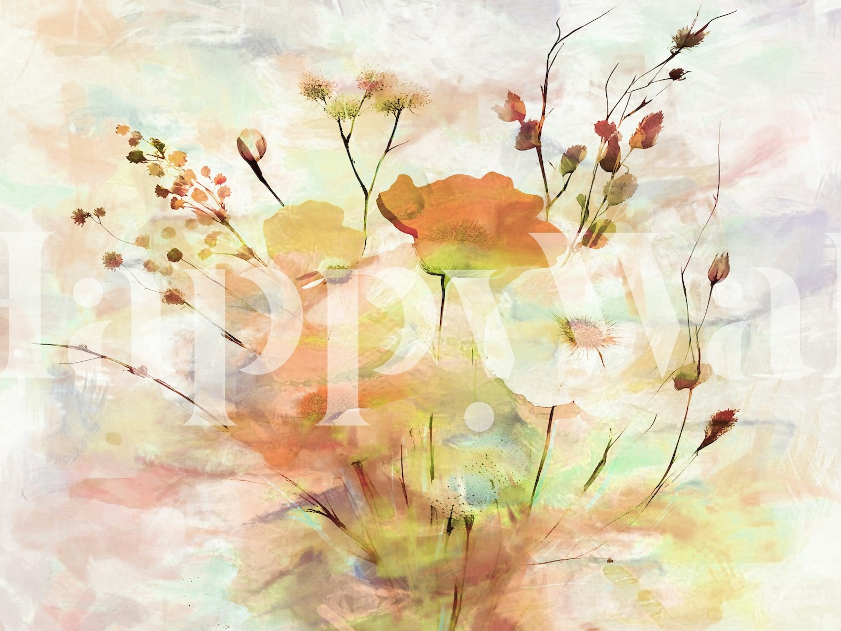 Tapeta Wildflower Abstraction v místnosti