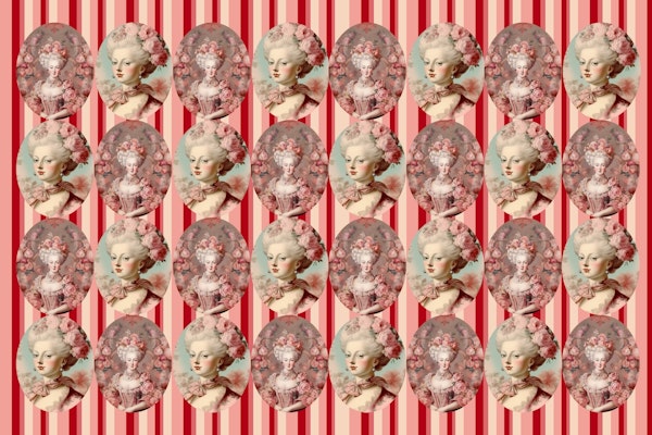 Marie Antoinette with Stripes