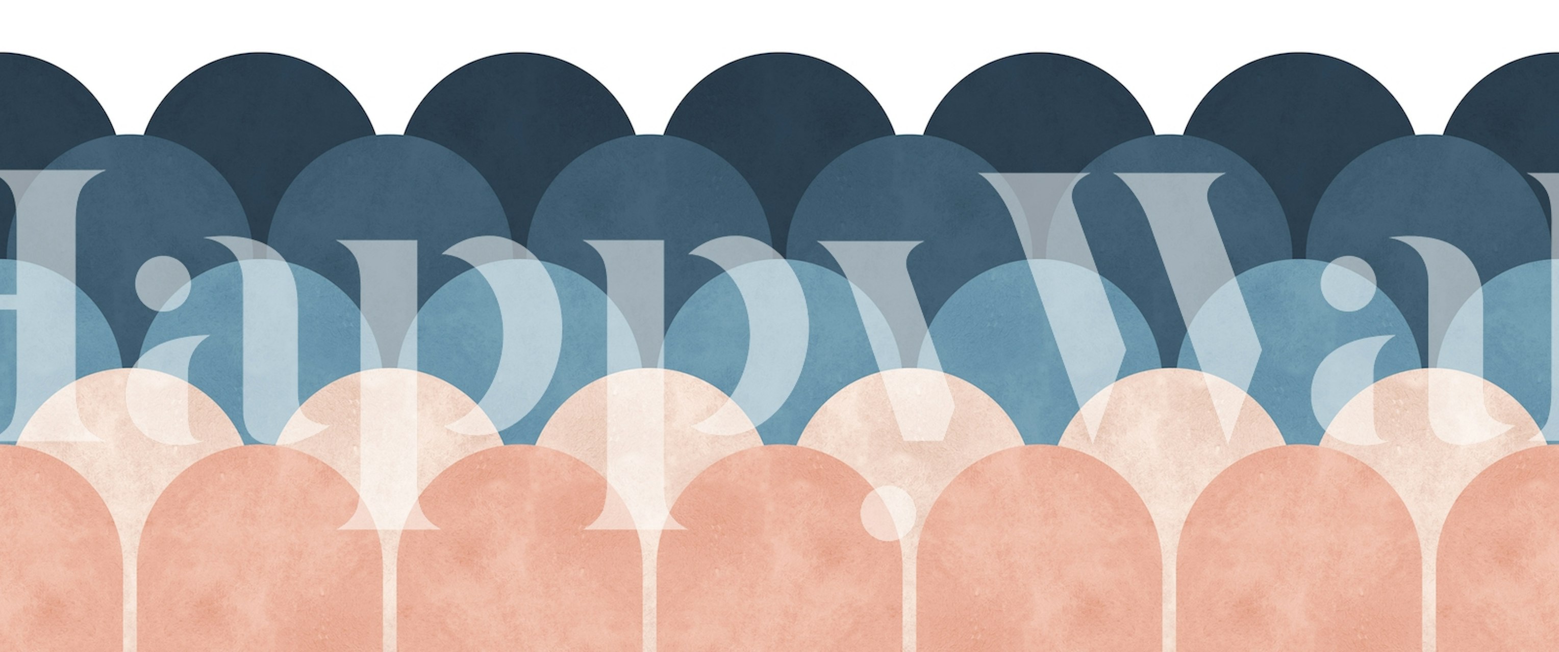 Geometric pattern in blue and pink shades wallpaper