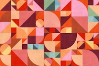 Mid-Century Bauhaus Geo behang