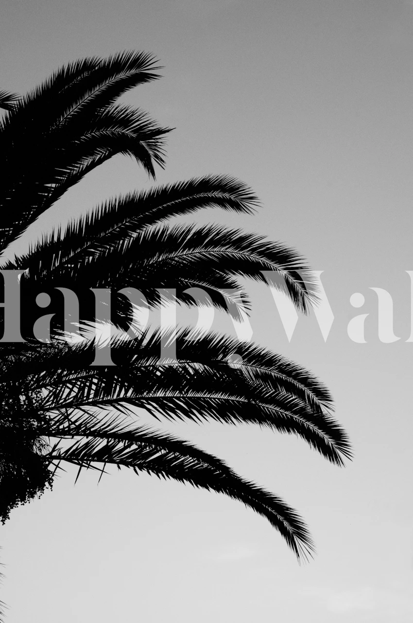 Palm Leaves Sunset Dream 3 palmbladeren ontwerp in een kamer