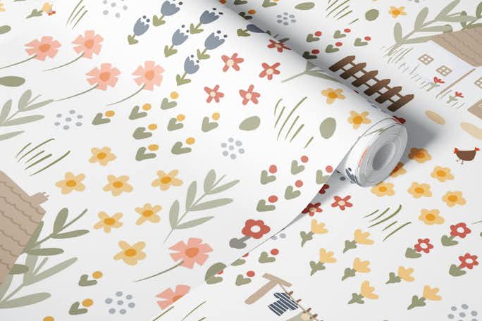 Country Cottage Floralwallpaper roll