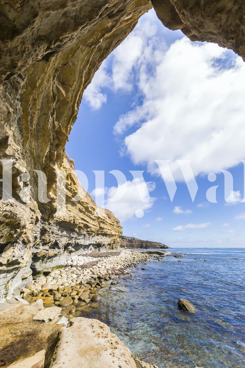 San Diego Sunset Cliffs Cave wallpaper design