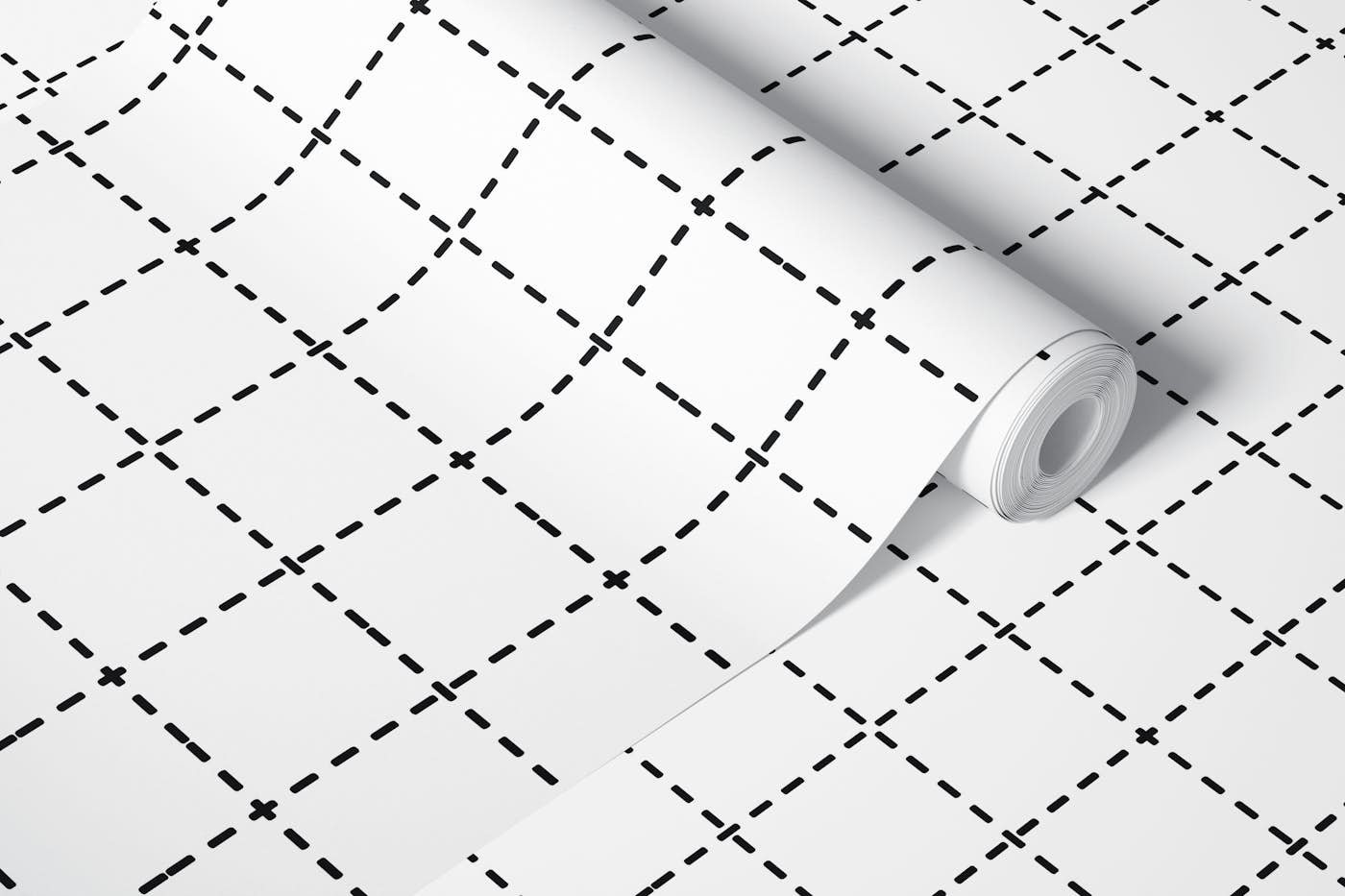 Grid Black and White wallpaper roll