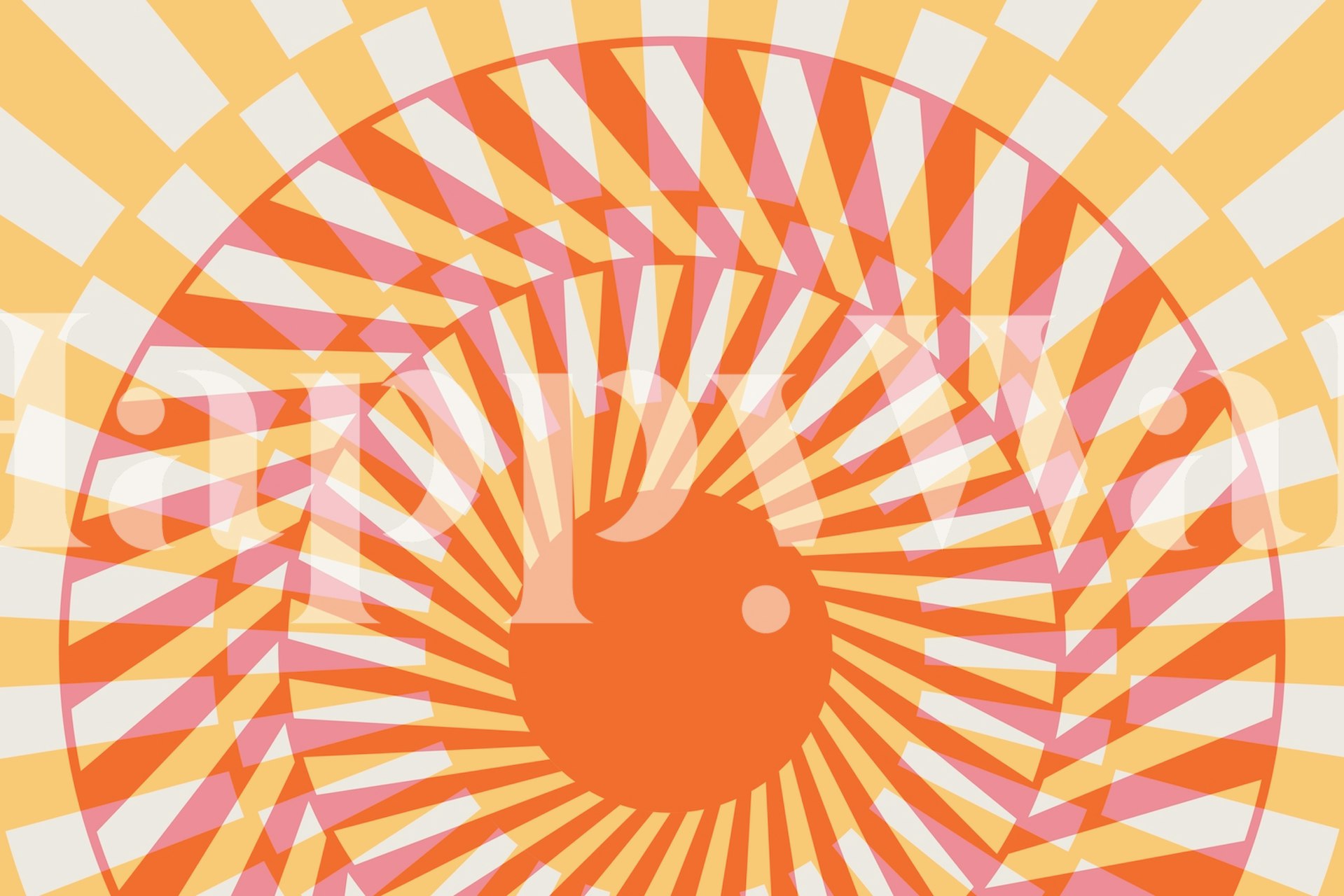 Vibrant Sunrise Pop wallpaper in a room