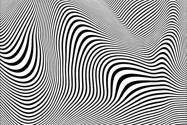 Black White Line Movement Minimalist Graphic