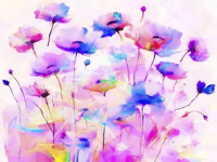 Happy Wildflower Meadow papel de parede