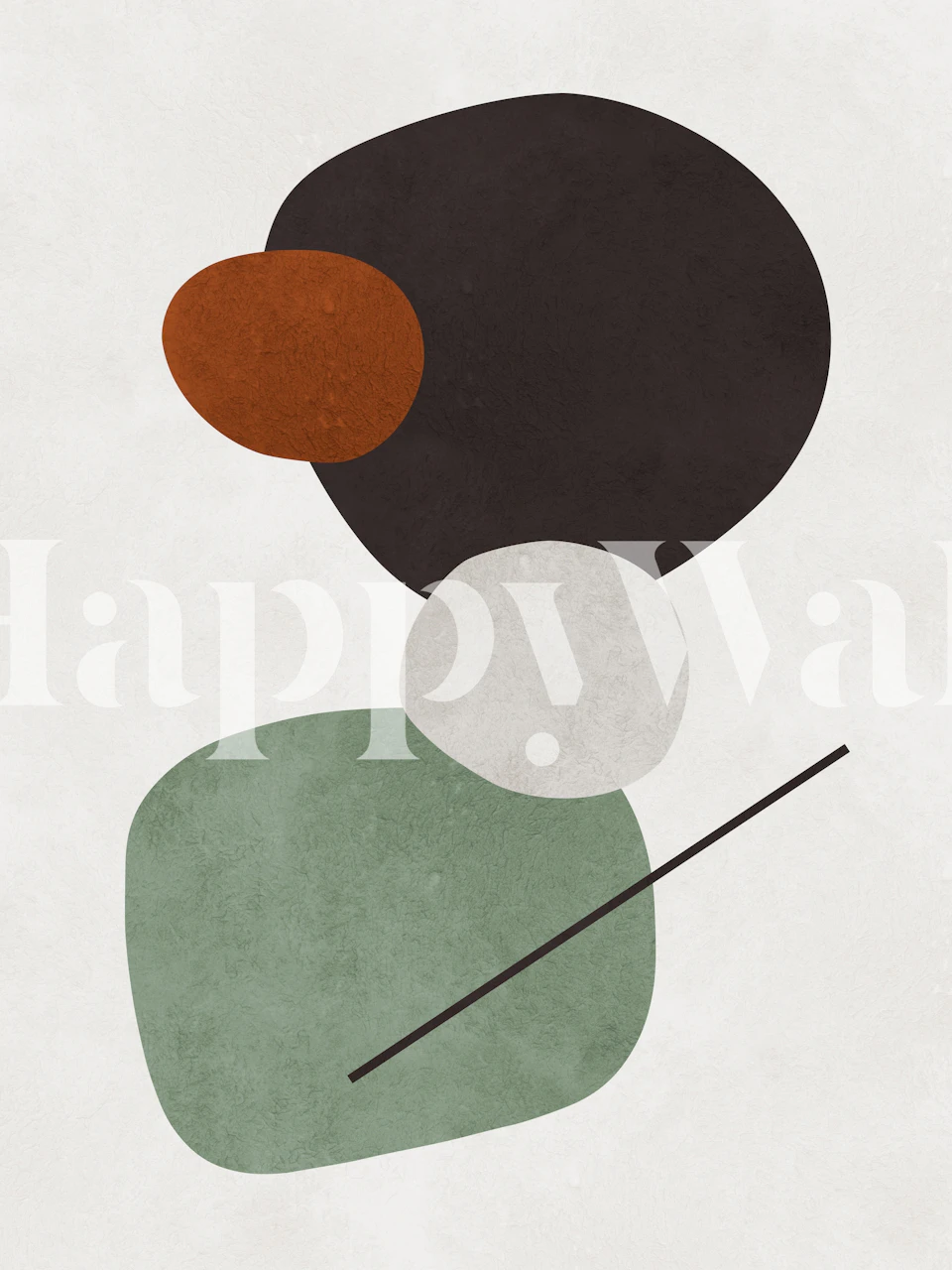 Abstract geometric shapes in earthy tones on wallpaper