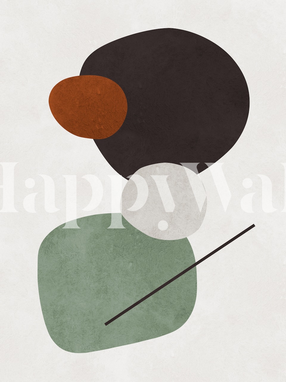 Abstract geometric shapes in earthy tones on wallpaper