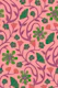 Flower Jungle Modern Art Nouveau Floral Plum