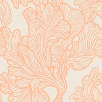 Waving Coral Trees - Peach Fuzz on White papel pintado