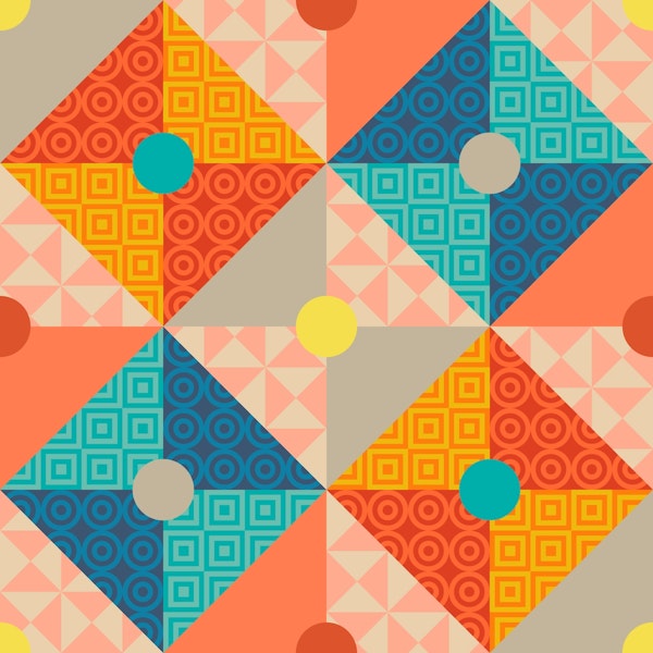 CORFU Mediterranean Tile Geometric Patchwork