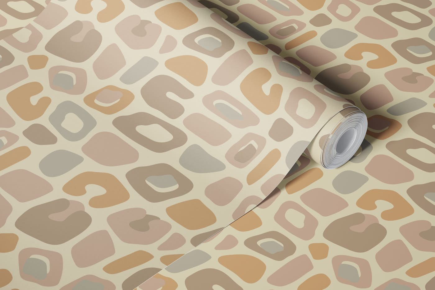 WILD THING Big Cat Leopard Spots Neutral wallpaper roll