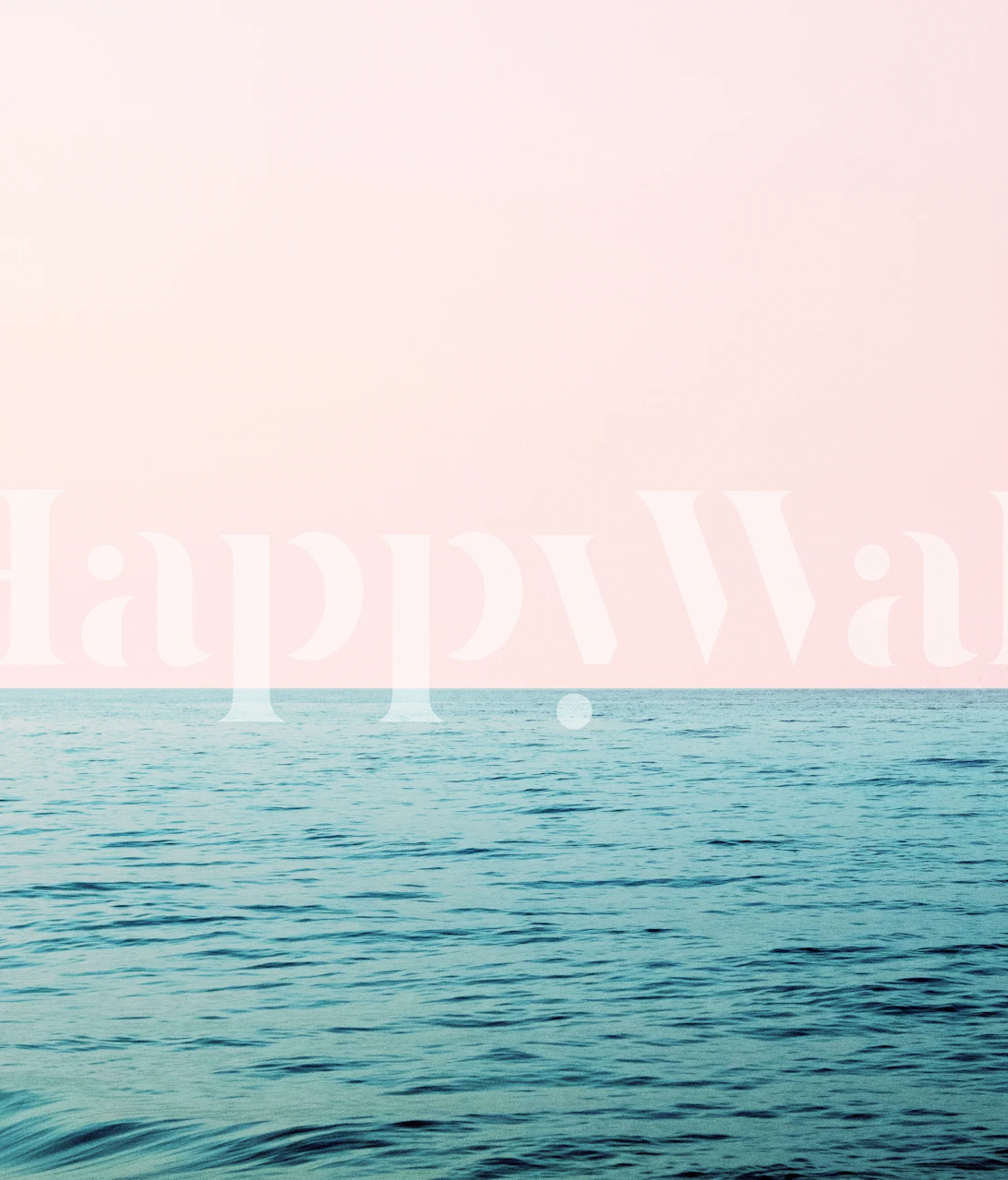 Papel de parede Blissful Ocean em um ambiente de quarto