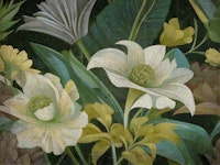 Art Deco Jungle Flowers papiers peint