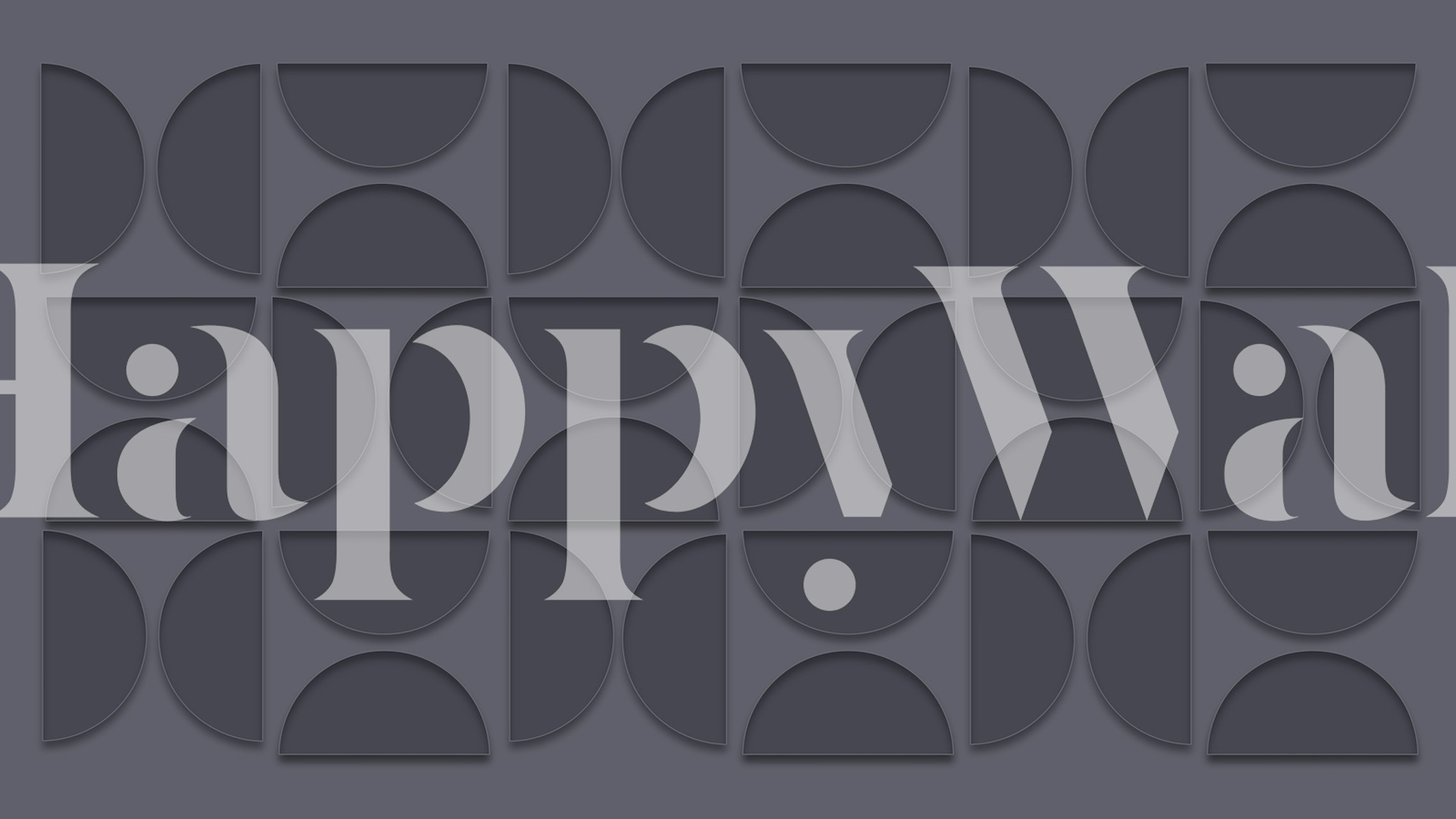 Geometric Modern 3D Bauhaus Mid Century wall mural in monochrome shades