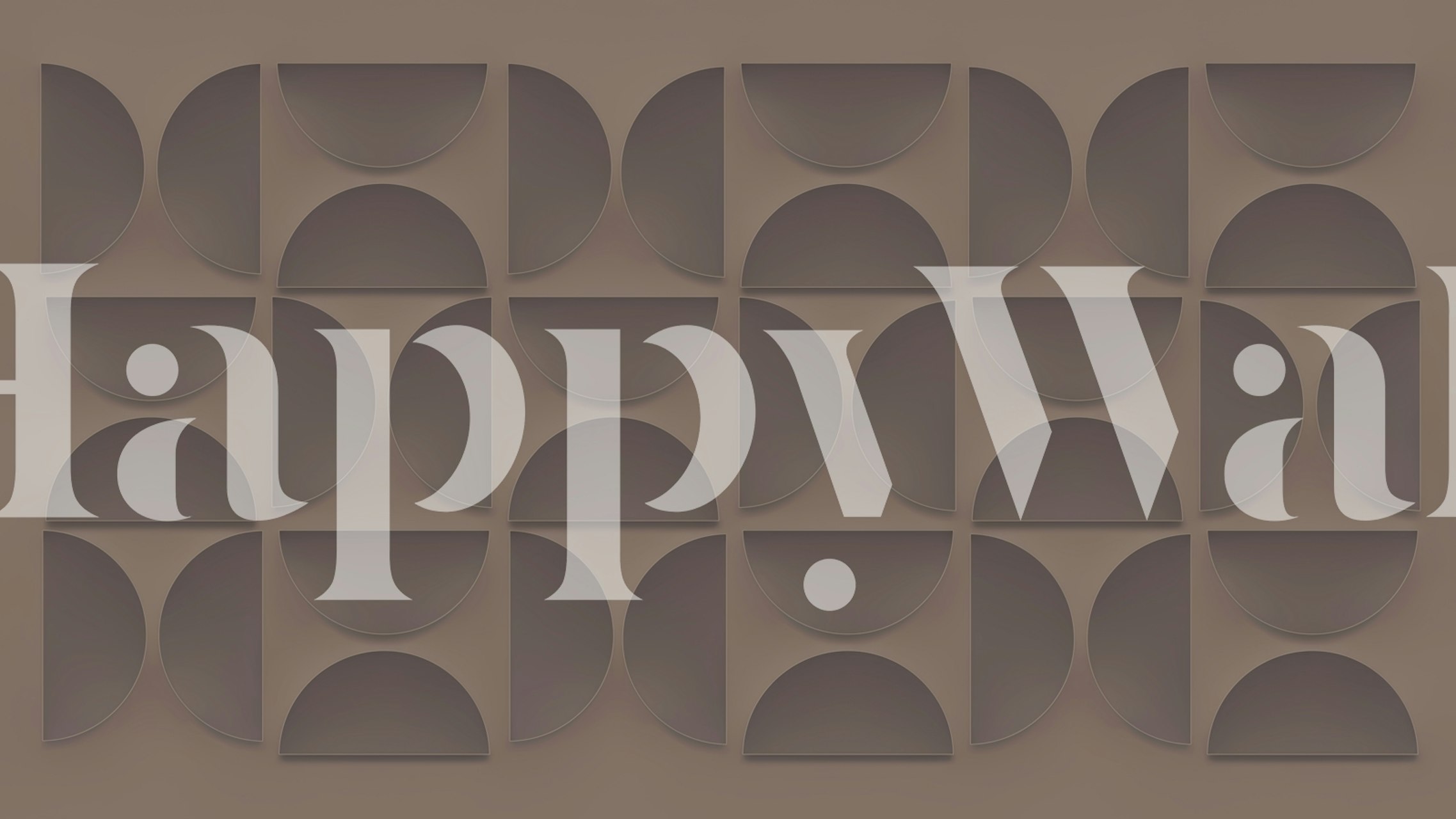 Mural geométrico moderno 3D Bauhaus Mid Century en tonos monocromáticos