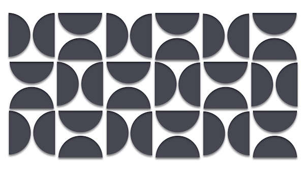 3D Bauhaus Mid Century Relief Black White