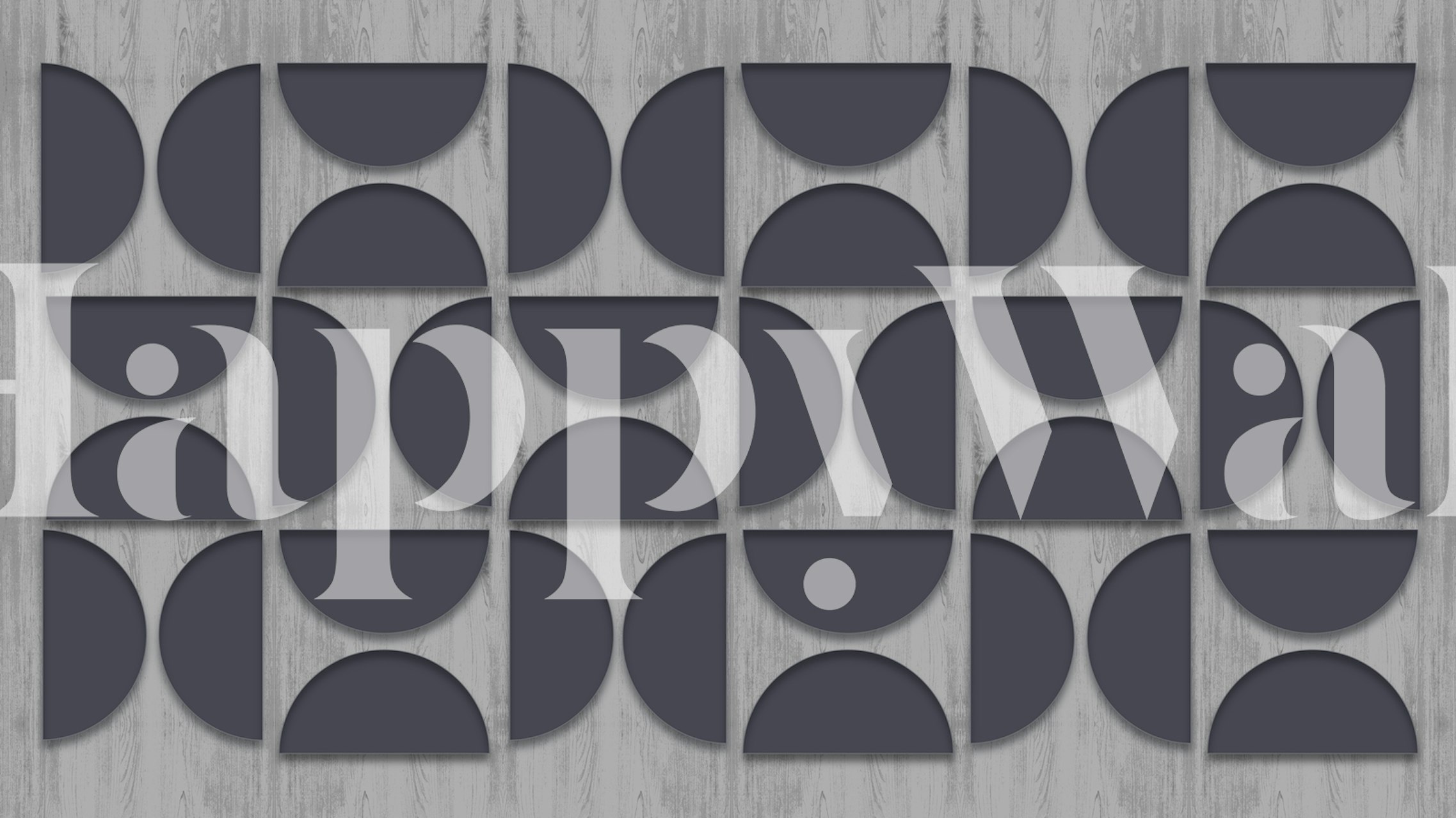 Modern 3D Bauhaus wallpaper in a room