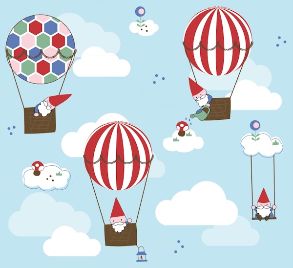 Gnomes in Hot Air Balloons