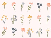 Wildflower Portraits tapet