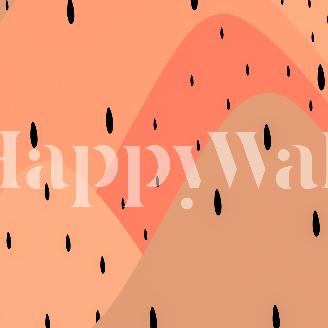 Peach Fuzz Hills tapet i et rom