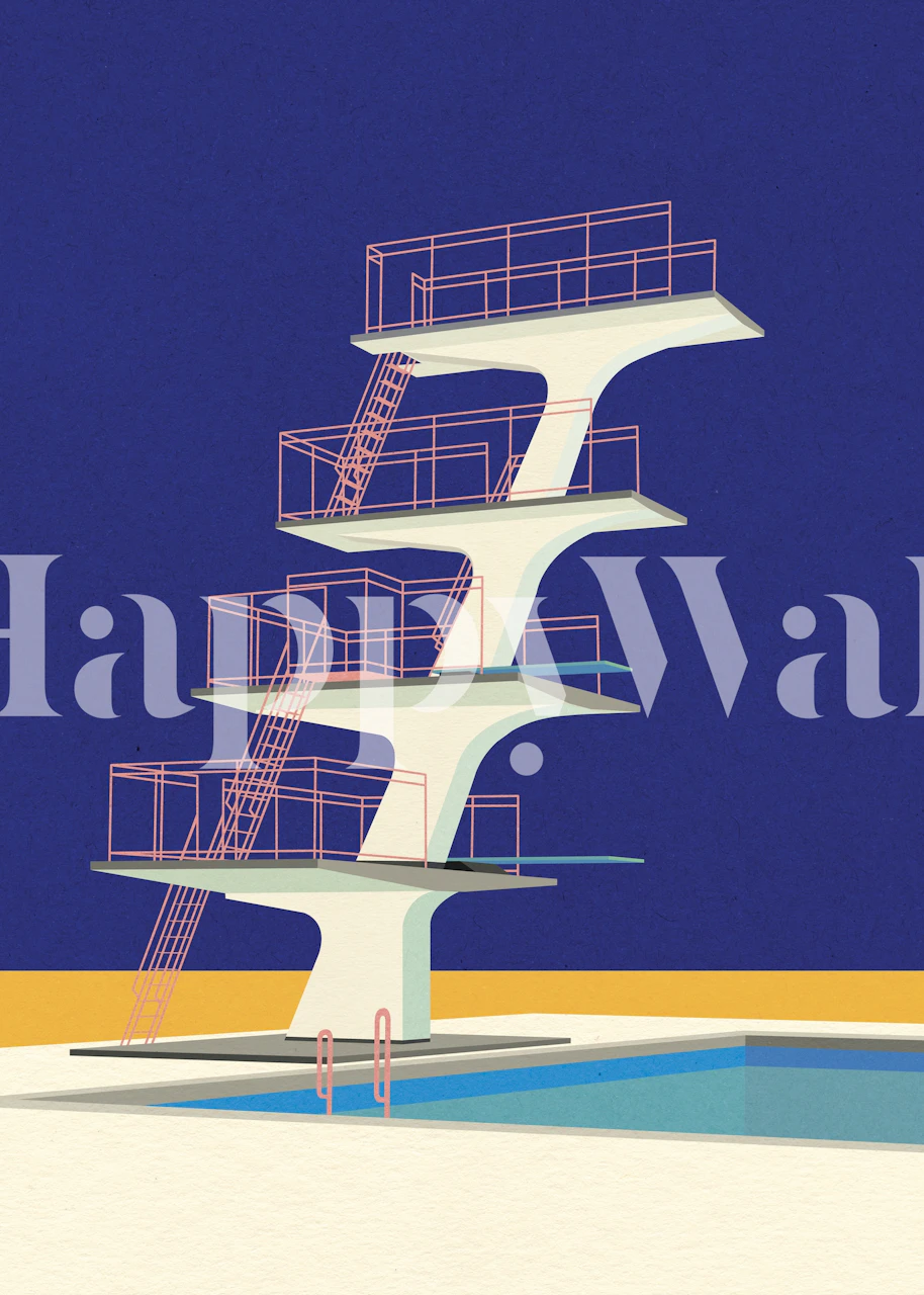 ταπετσαρία Diving Tower σε έναν σύγχρονο χώρο
