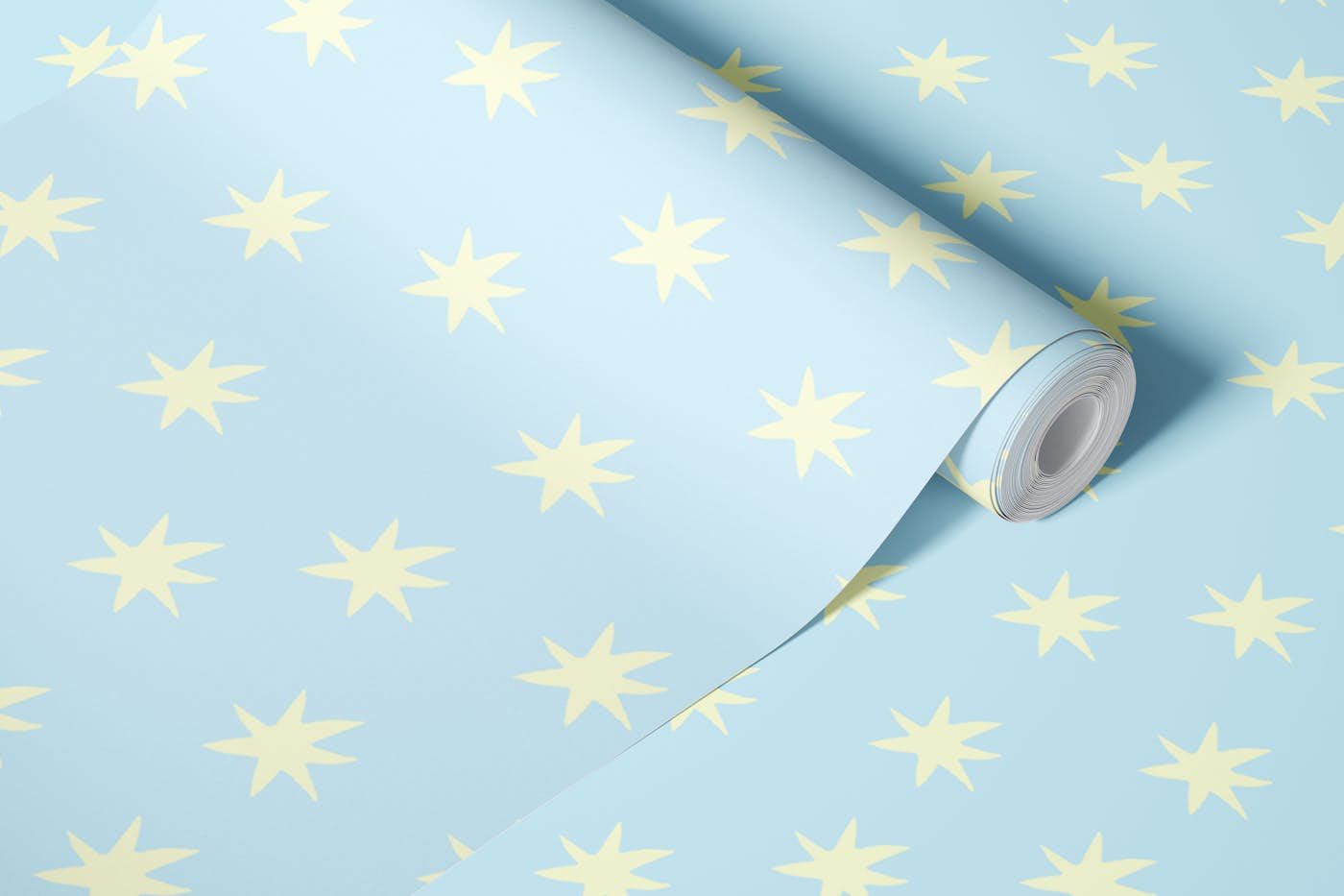 Sweet Dreams Stars On Blue Whimsical Nursery wallpaper roll