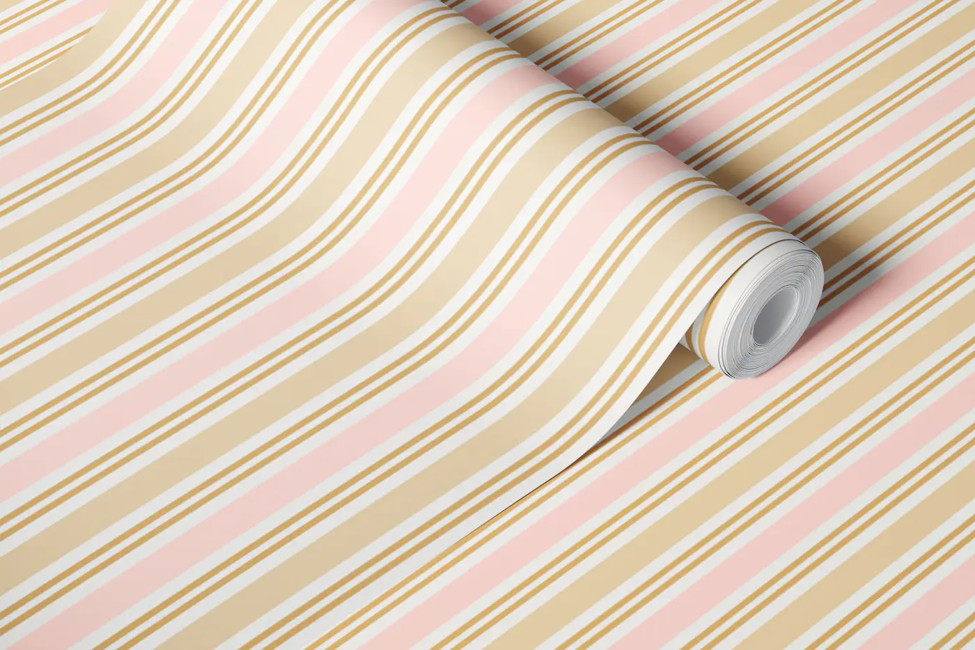 Modern Farmhouse Shabby Chic Vertical Stripes wallpaper roll