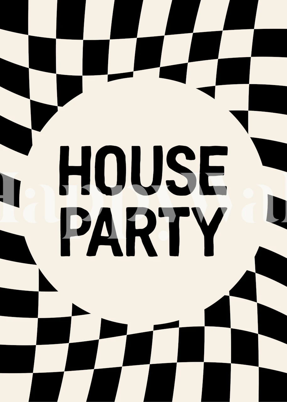 Black and white checkerboard pattern wallpaper