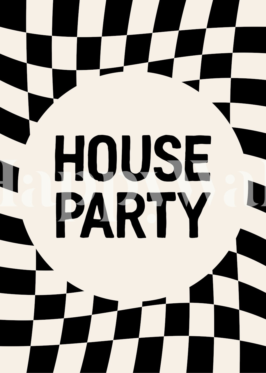 Black and white checkerboard pattern wallpaper