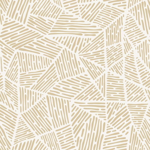 Striped boho mosaic in beige offwhite