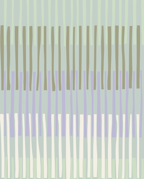 Block print geometrics stripes sage