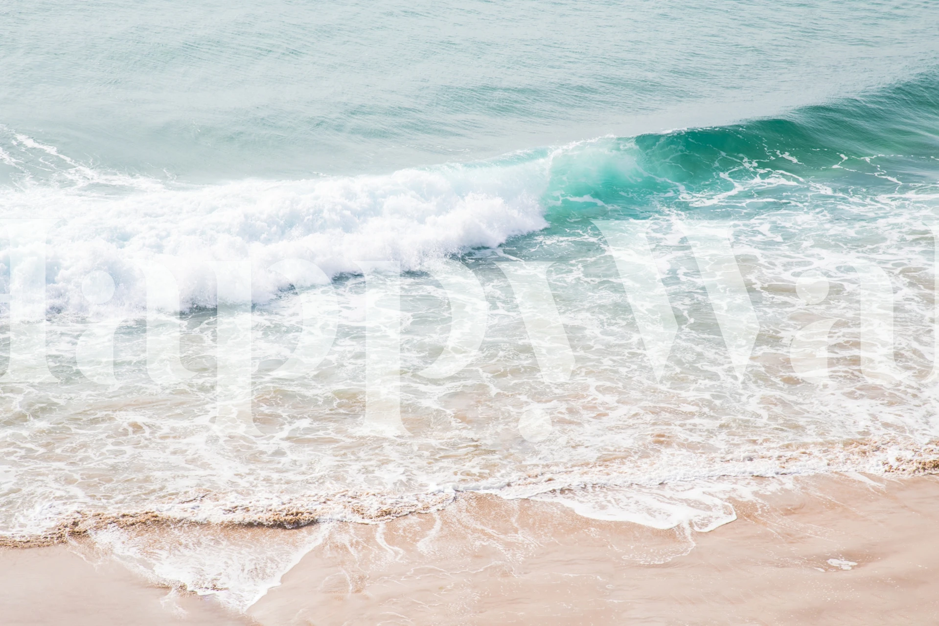 Atlantic Ocean Waves wallpaper in a room
