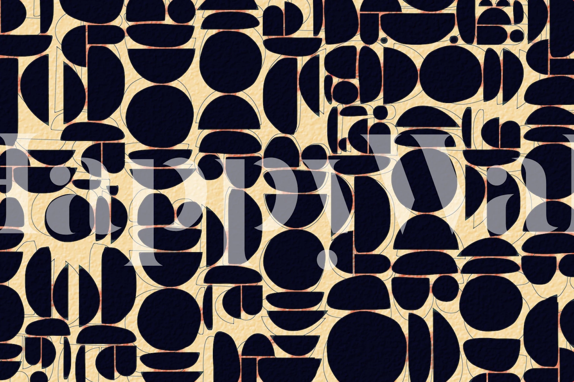 Imperfect Cutouts papel de parede em um quarto