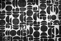 Marble Cutouts Black White carta da parati