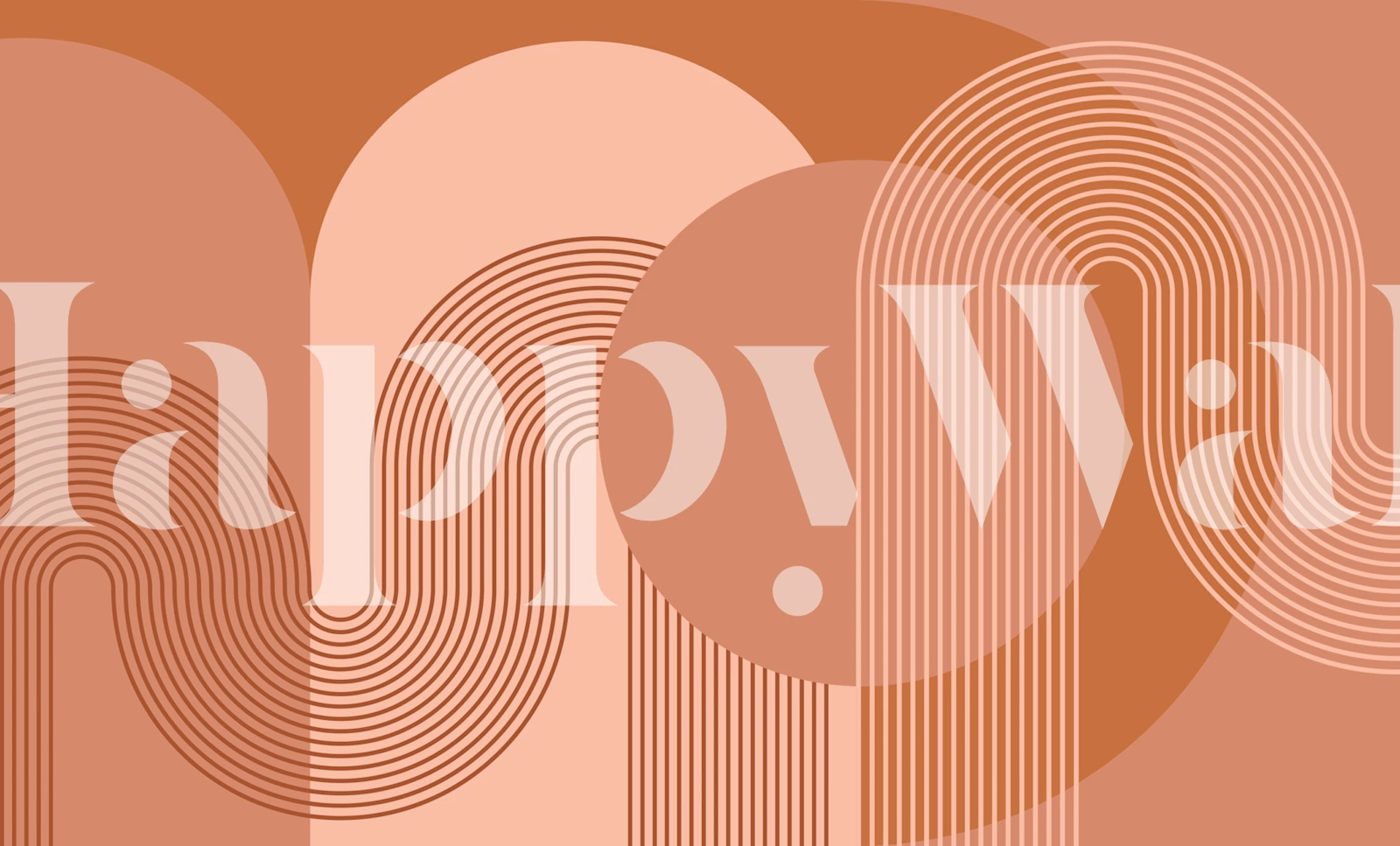 Mid Century Modern Neutrals tapet i et rom