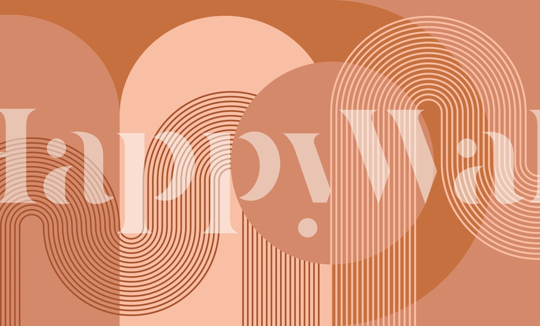 Geometric pattern wallpaper in warm neutral tones with wavy lines