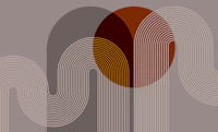 Mid Century Modern Line Art papel de parede