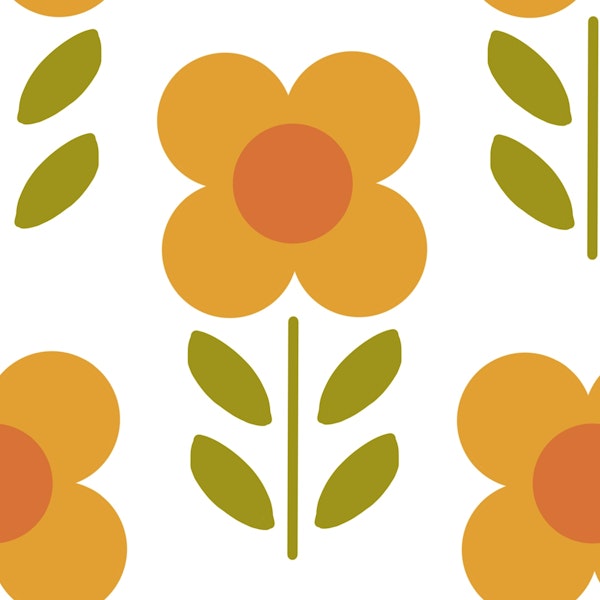 Geometric Retro Daisy