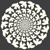 Big Bird White Bloom tapet