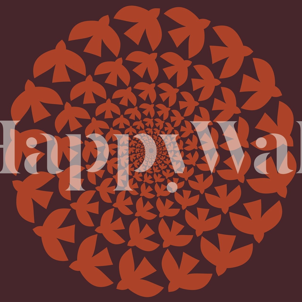 Big Bird Wine Bloom wallpaper in a room