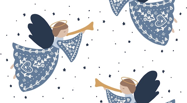 Christmas Angel on White