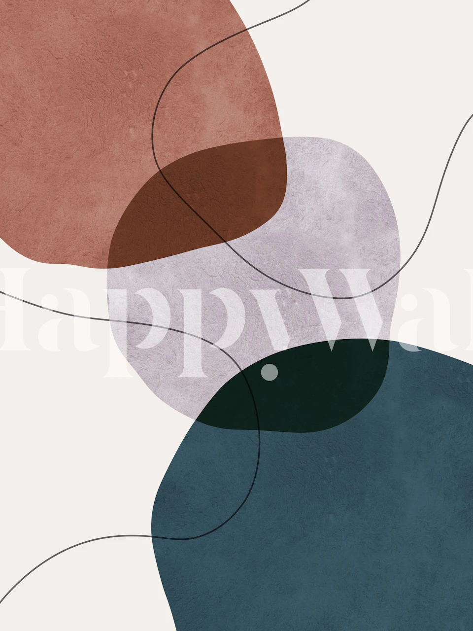 Carta da parati Boho shapes 24 in un ambiente di stanza