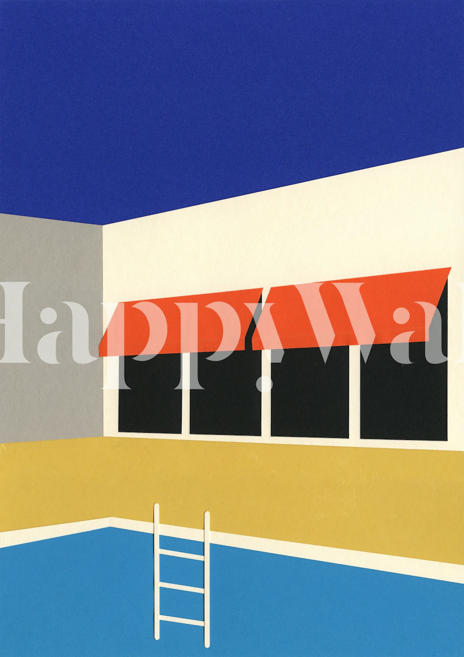 Tapeta Palm Springs Pool House v místnosti