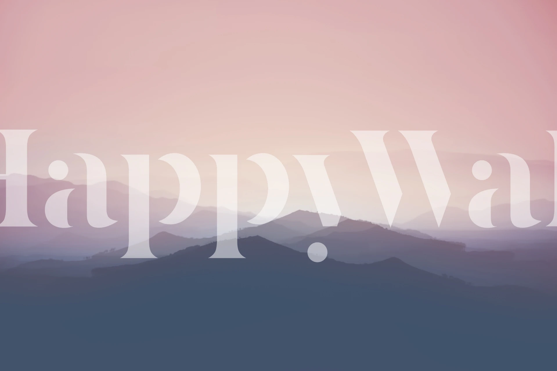 Pink mountain landscape with soft gradient hues wallpaper