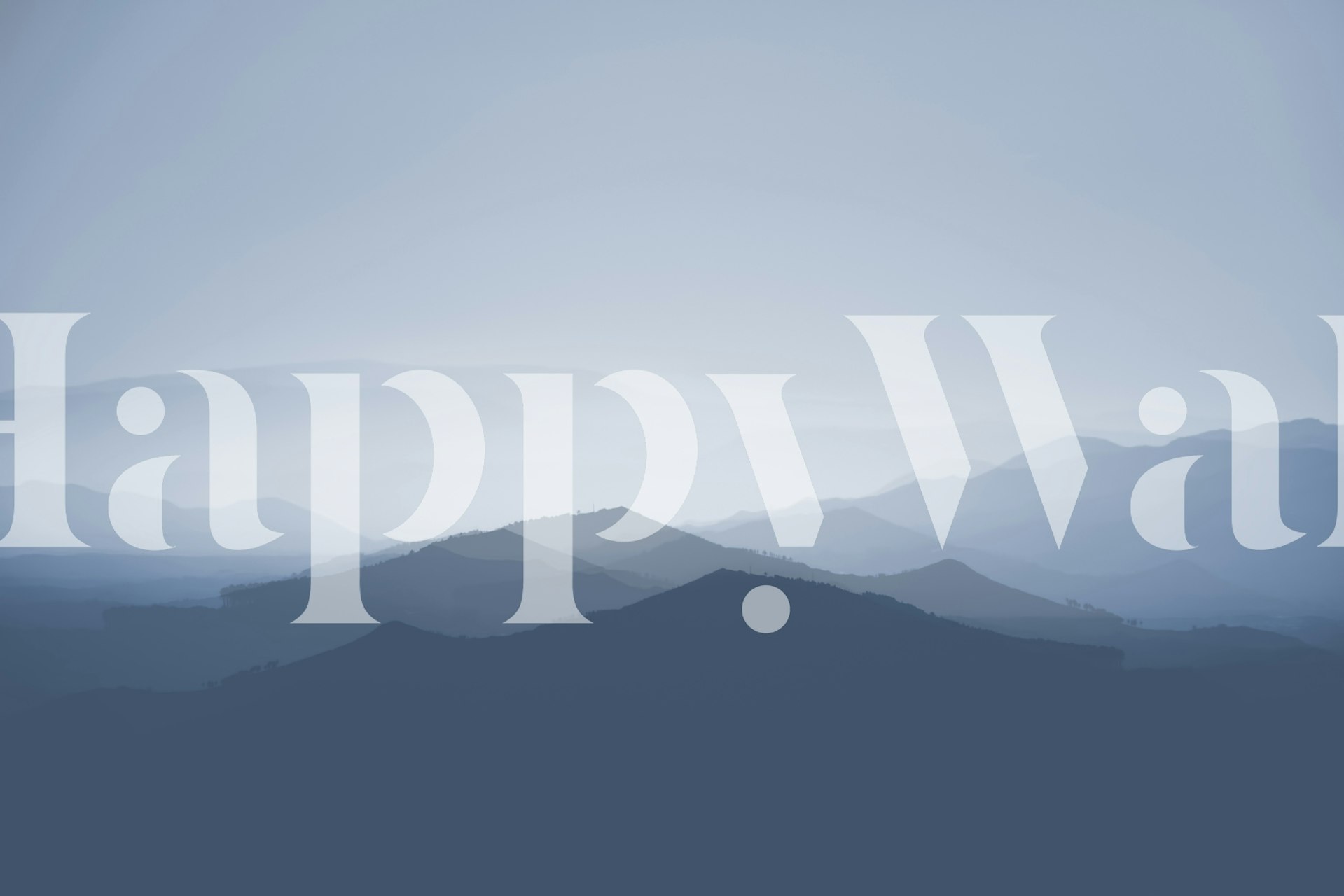 Papel de parede Mountain Landscape in Blue