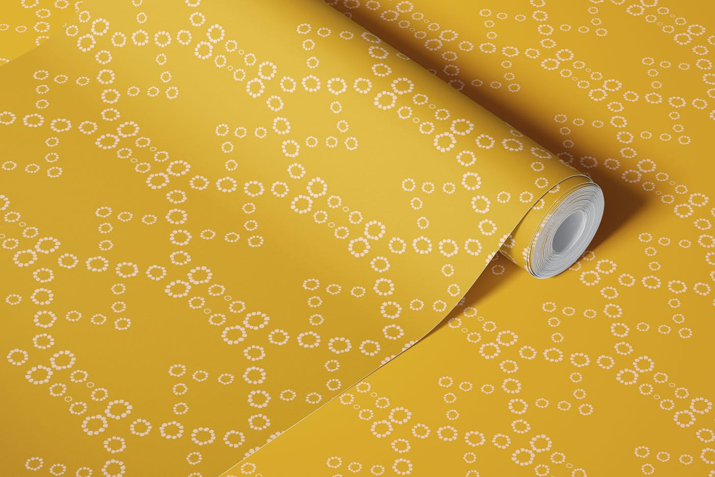 Dotty Angles - Mustard wallpaper roll