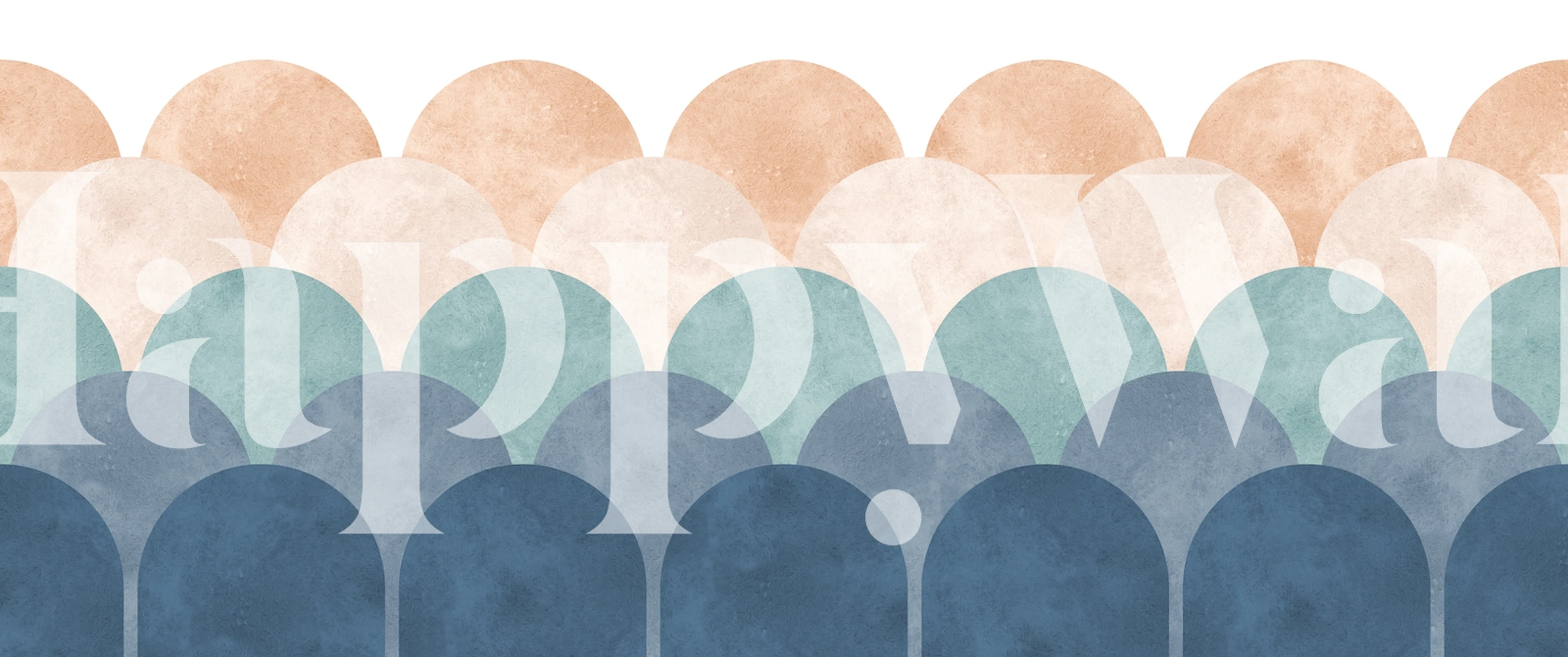 Geometric multicolor curves wallpaper in pastel shades