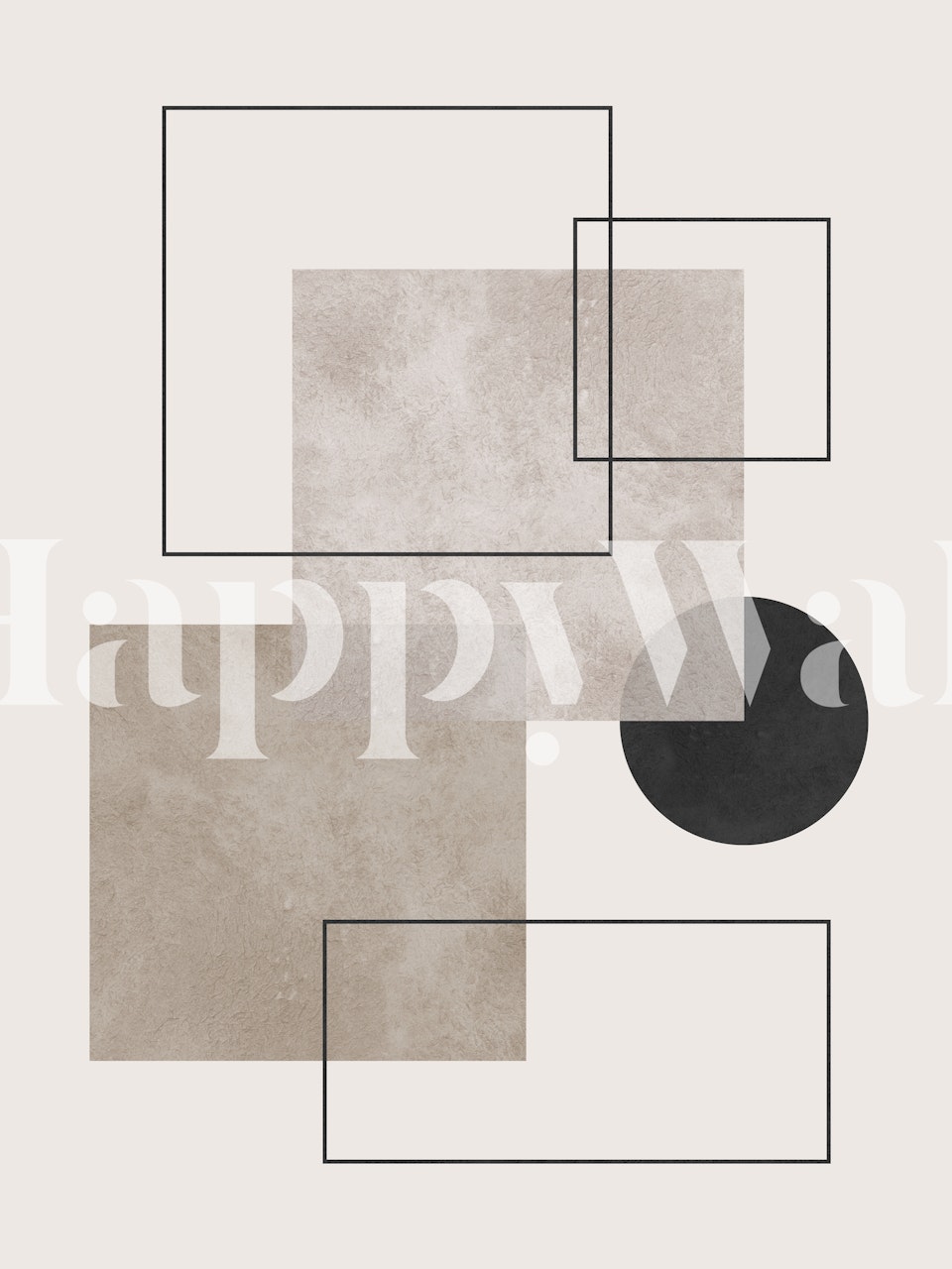 Papel tapiz Lines and squares en una habitación